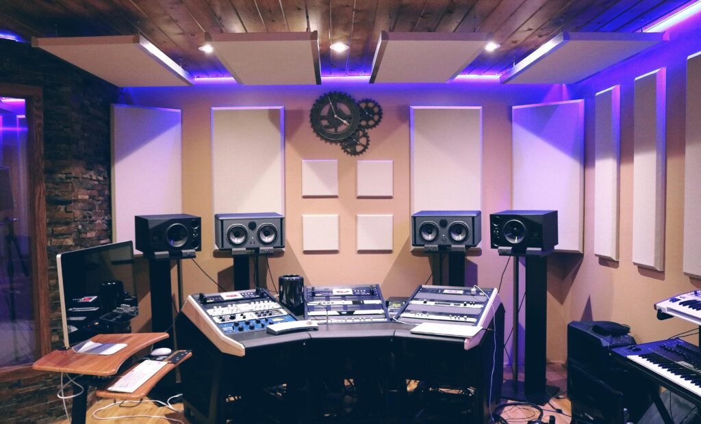 Recording Studio With Ultra Violet Florescent